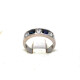 Anillo En Oro Blanco Con Brillantes Y Zafiros Anillo En Oro Blanco Con Brillantes Y Zafiros