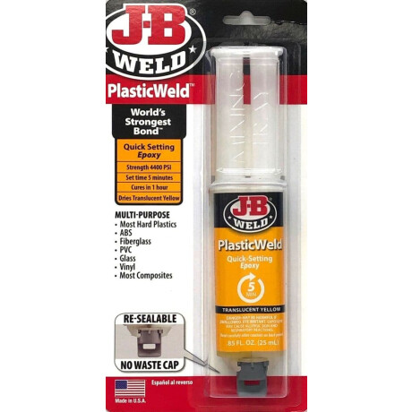 QUIMICOS VARIOS - CEMENTO EPOXY MULTIUSO JERINGA 25ML JB WELD QUIMICOS VARIOS - CEMENTO EPOXY MULTIUSO JERINGA 25ML JB WELD
