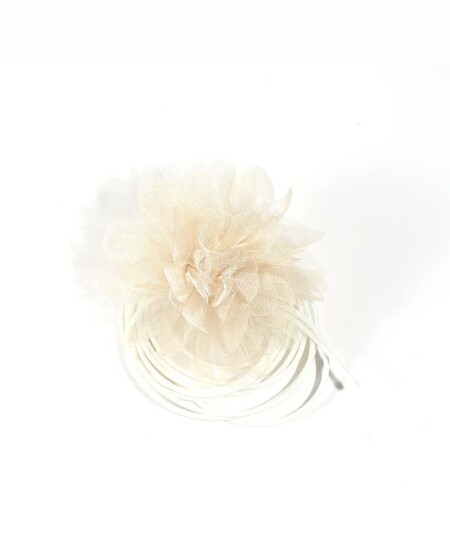 CHOKER FLEUR TUL XL OFF WHITE