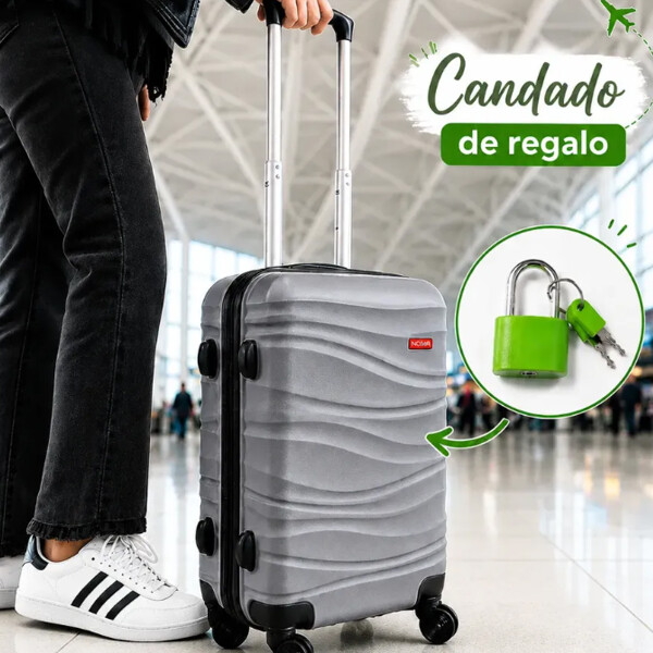 Valija Rigida Carry On Con Mango Telescopico Gris Valija Rigida Carry On Con Mango Telescopico Gris
