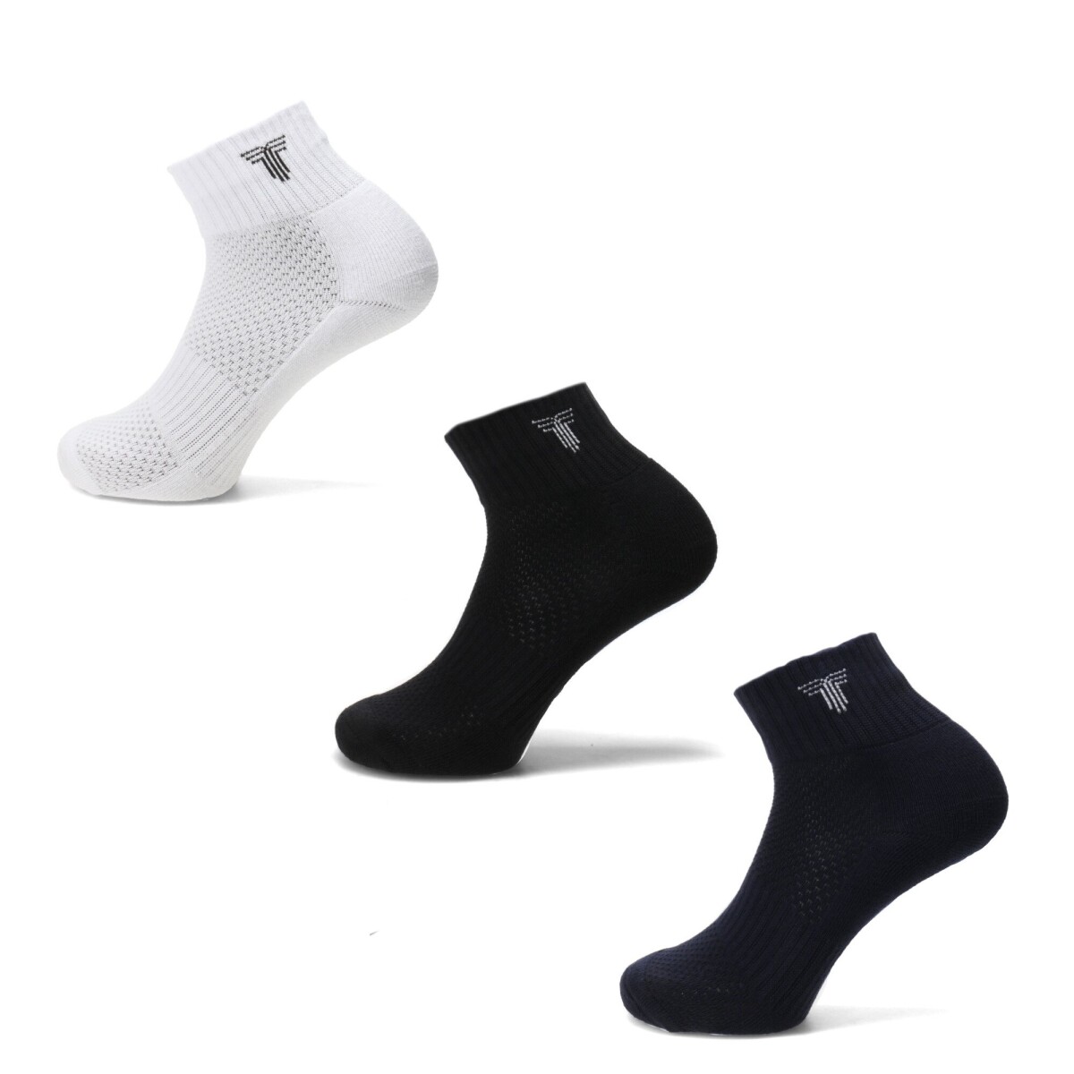 Medias de Niños TIFFOSI Tripack 3 Medio - Negro - Blanco 