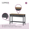 Mesa de Arrime Lumax Recibidor y Aparador 2 cajones gris oscuro Mesa de Arrime Lumax Recibidor y Aparador 2 cajones gris oscuro