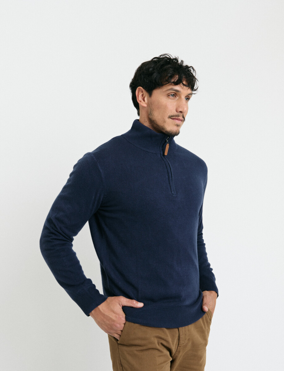 470415 REMERA HARRINGTON LABEL Azul Oscuro