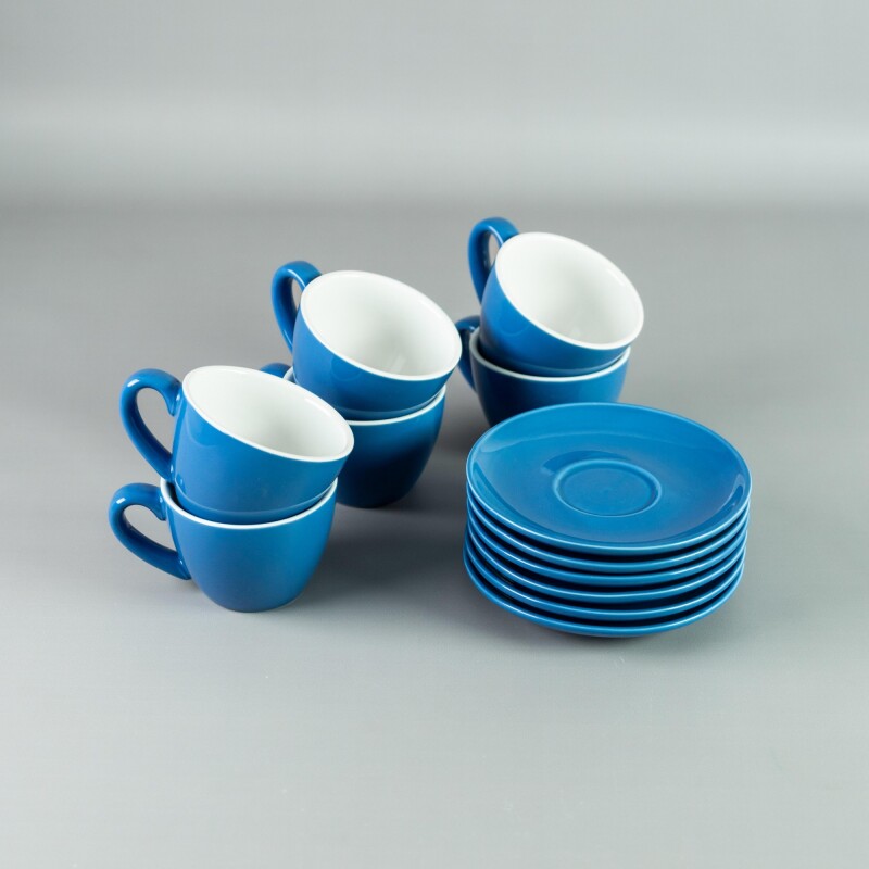 Taza de Te 160ml c/ Plato 14cm Azul Choosing Taza de Te 160ml c/ Plato 14cm Azul Choosing