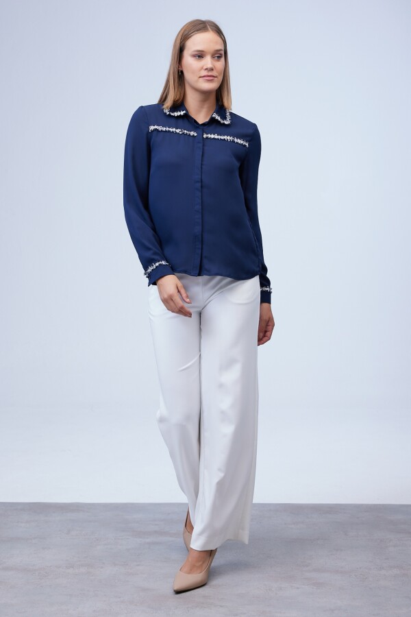 Camisa Aplique AZUL/MULTI
