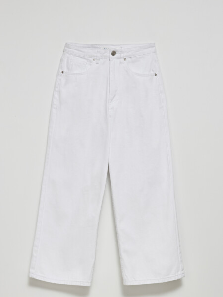 Pantalón de jean culotte Blanco