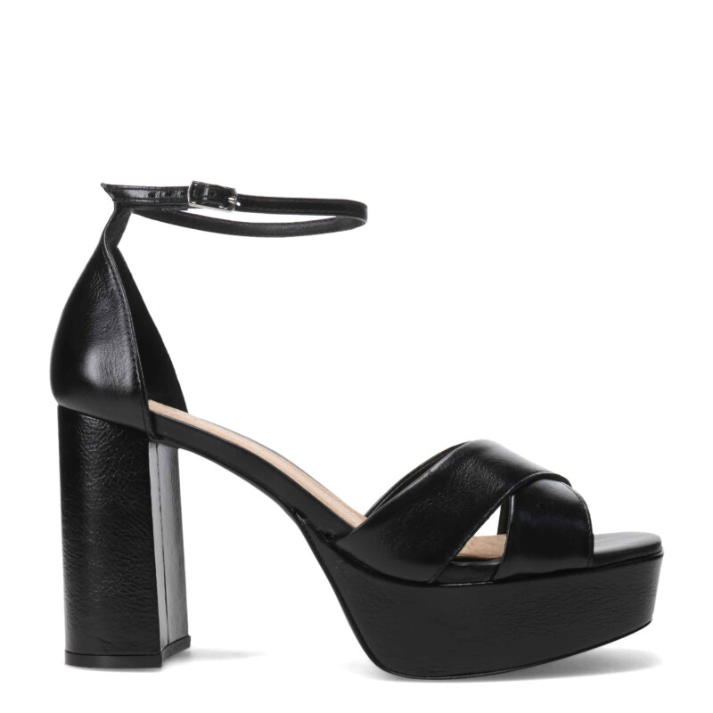 Sandalia de Mujer Bottero taco y plataforma Negro