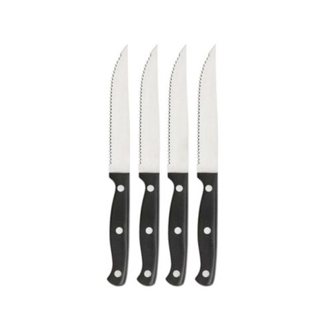 Set de cuchillos x4 unidades acero inoxidable 21cm Set De Cuchillos X4 Unidades Acero Inoxidable 21cm