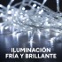 100 Luces Navidad Led 9 Metros Cable Cristal Guia Con Modos Variante Fria