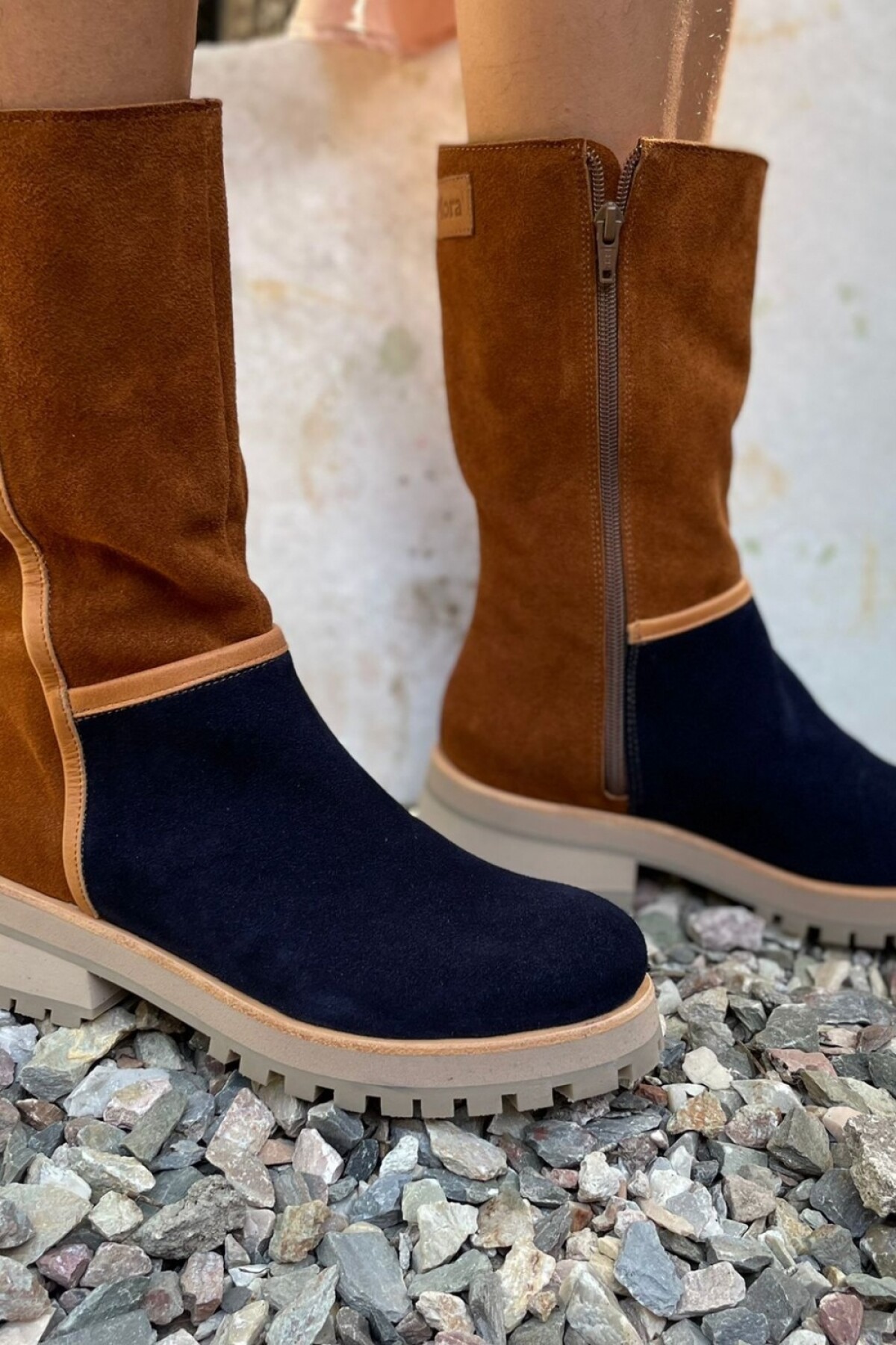 Botas willow Camel Con Azul