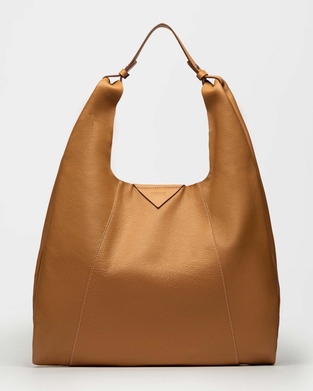Bolso The Shopping en cuero graneado Cuoio