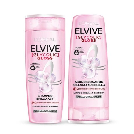Pack Shampoo y Acondicionador Elvive Glycolic Gloss 001