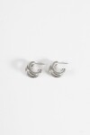 Aros acero doble plateado