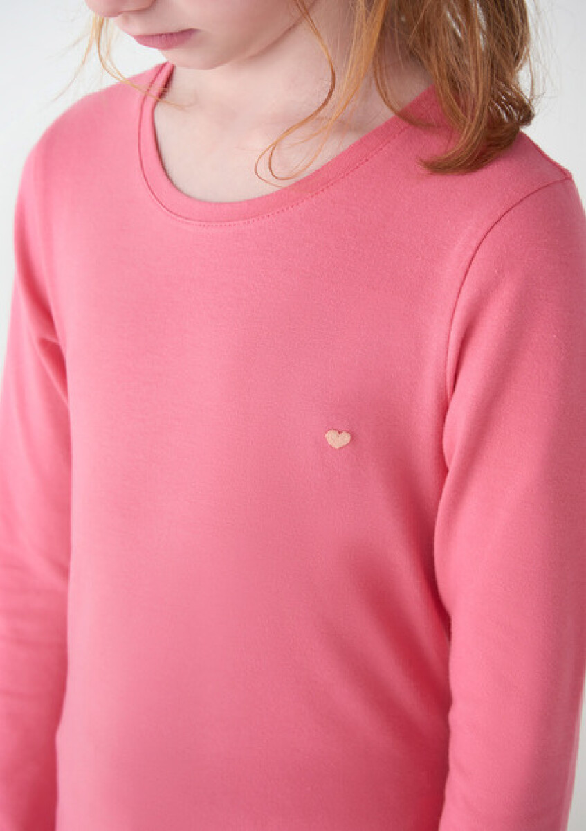 BLUSA ML FEM - ROSA/GRAFITO 