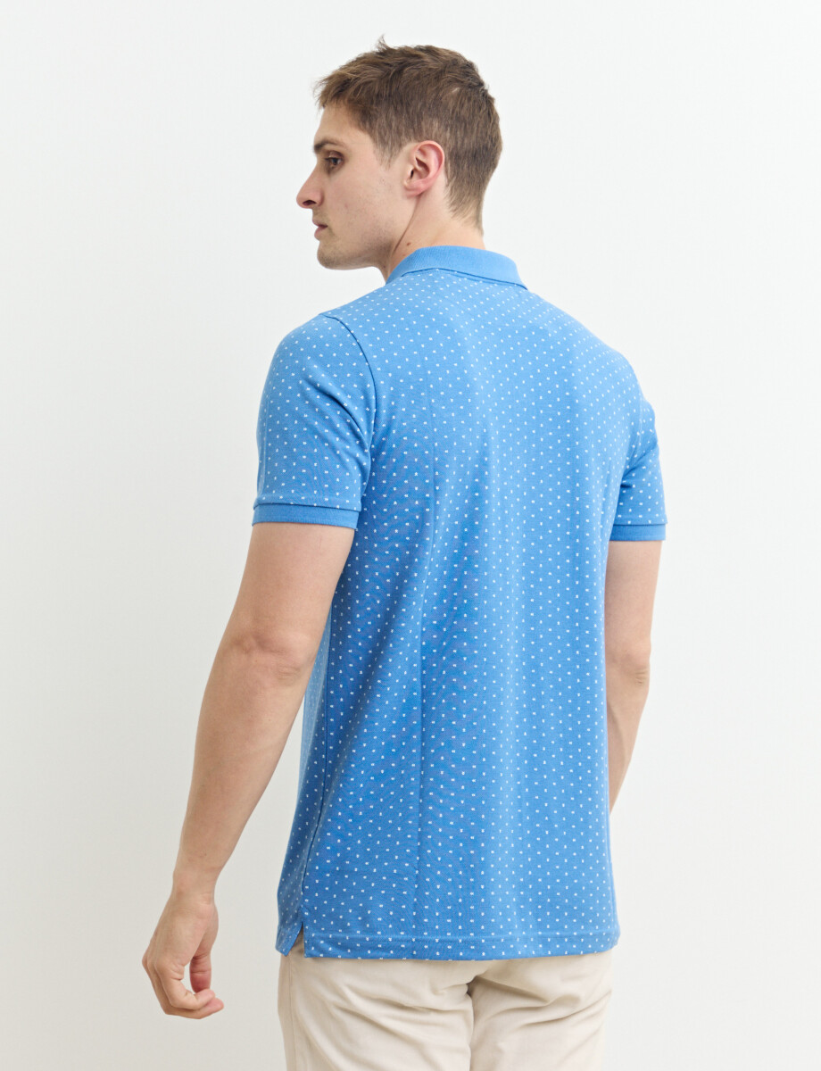 520752 REMERA HARRINGTON LABEL Azul Piedra Melange