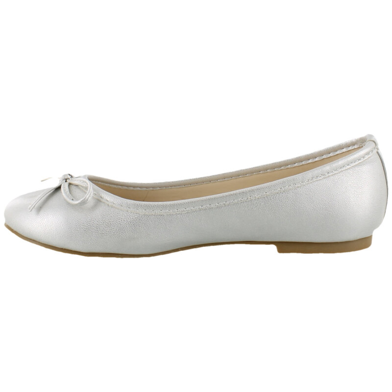 Ballerinas Infantiles Croco Kids Plateado