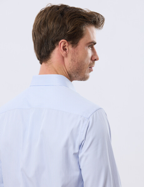 CAMISA RAYADA DE VESTIR Azul