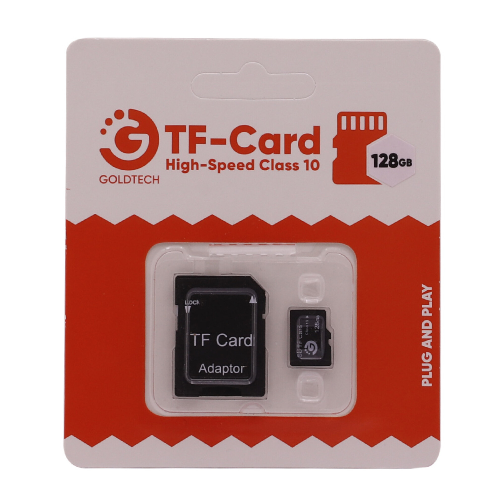 MEMORIA MICRO SD GOLDTECH 128GB CLASE 10 C/ADAP NEGRO Universo Binario