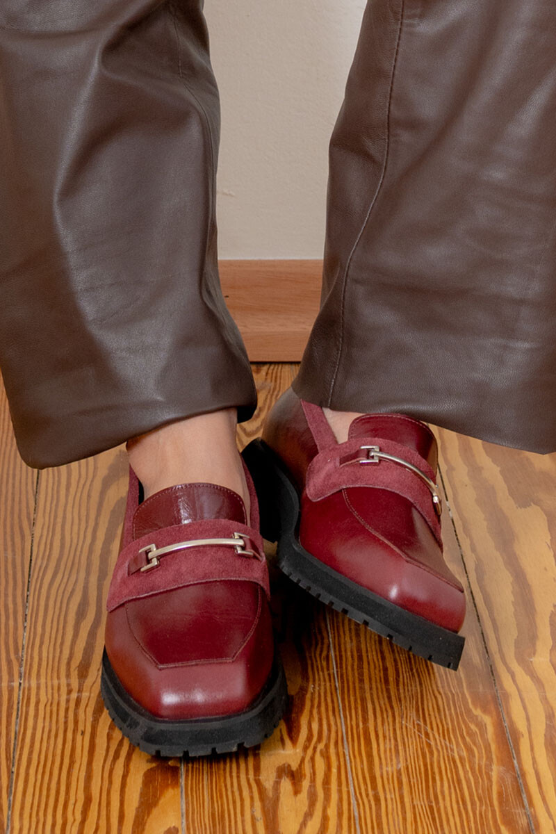Mocasin mara Bordeaux