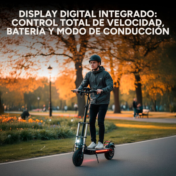 Scooter Monopatín Eléctrico Gogreen Punch Rage 1000w 60 km/h Color Negro