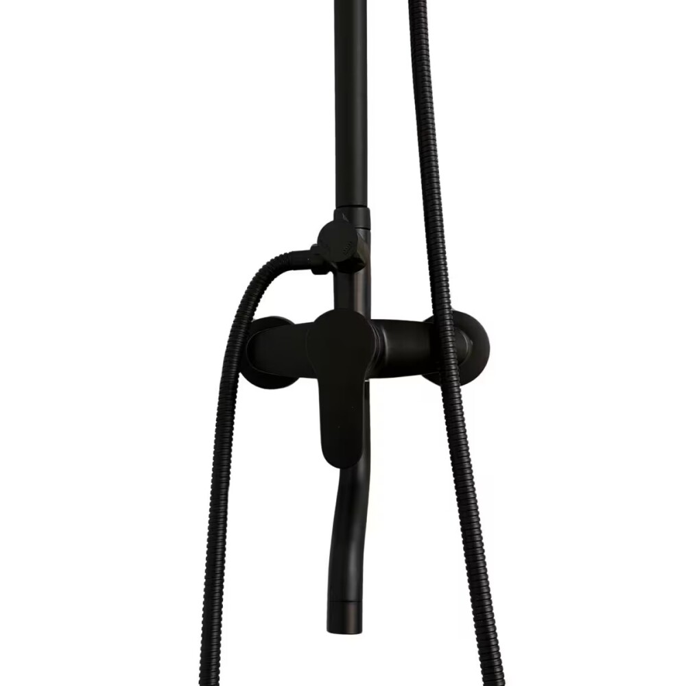 Barral de ducha Monocomando Exterior con transferencia Aurora Negro Mate Barral De Ducha Monocomando Exterior Con Transferencia Aurora Negro Mate