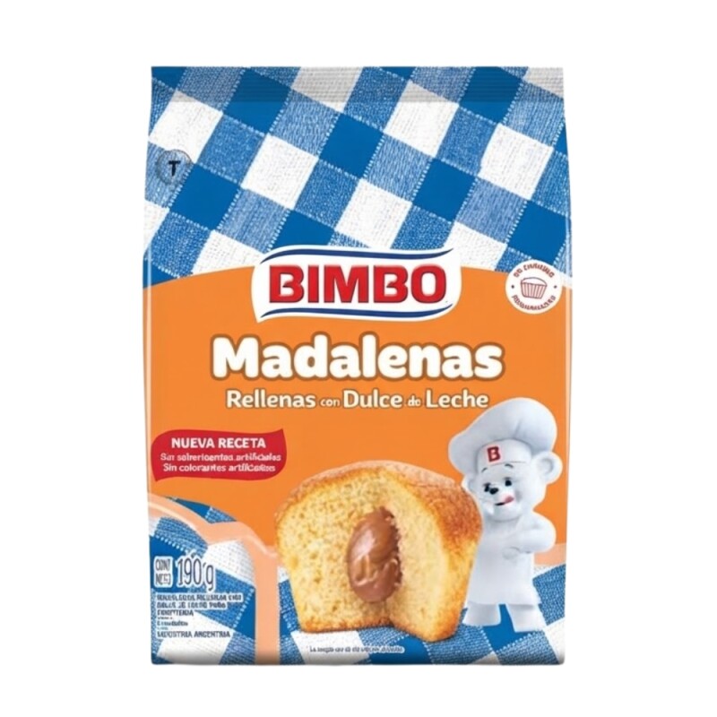 Bimbo Madalena Dulce De Leche 190g Bimbo Madalena Dulce De Leche 190g