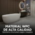 Pack x30 Wpc Simil Madera Wall Panel Lambrin 2.90x16.7 Color Marrón Madera Oscuro