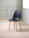 Silla de comedor JONSTRUP polipiel negro Silla de comedor JONSTRUP polipiel negro