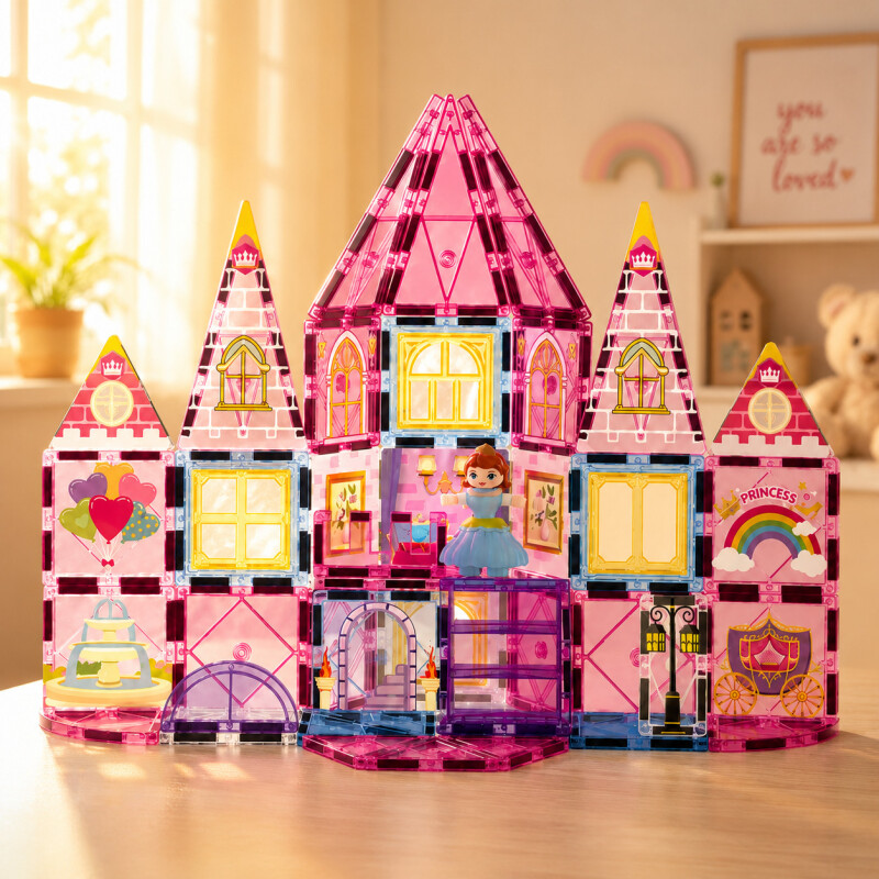Castillo Princesa Bloques Magneticos Juguete Infantil Iman Castillo Princesa Bloques Magneticos Juguete Infantil Iman