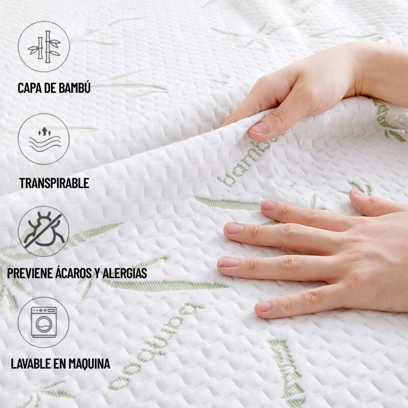 Funda Cubre Colchon Bambú Protector Impermeable - King Sizes Funda Cubre Colchon Bambú Protector Impermeable - King Sizes