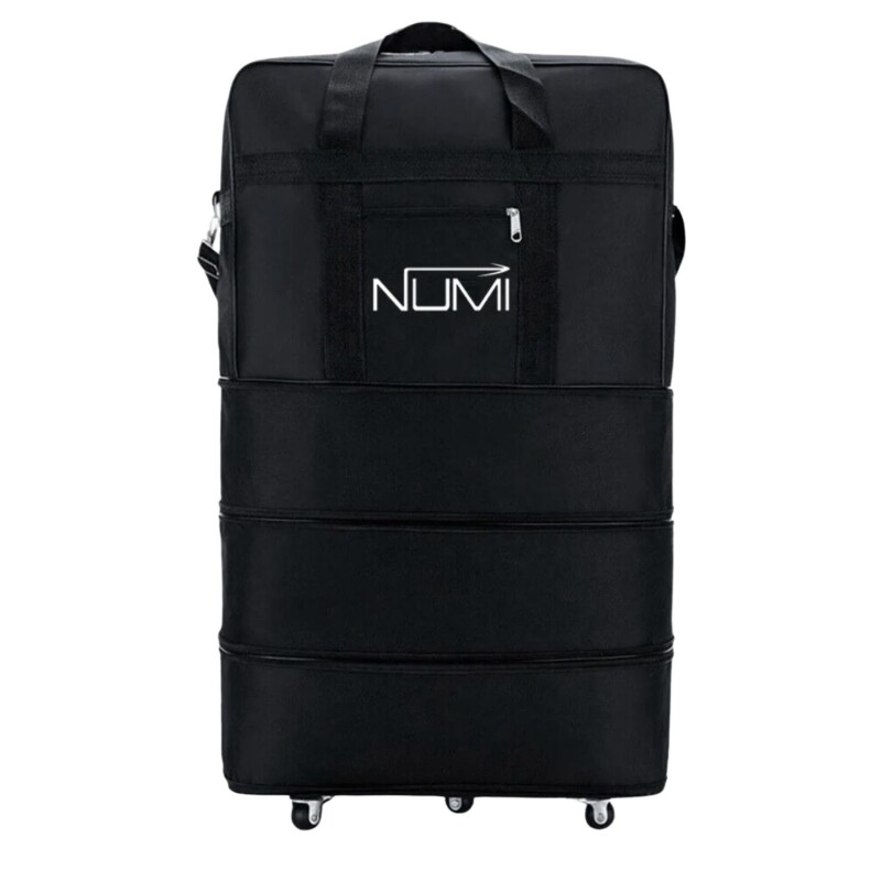 Bolso de Tela Gigante con 5 Ruedas 90x50x30cm Negro
