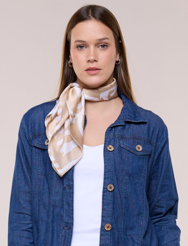 Pañuelo Animal Print BEIGE