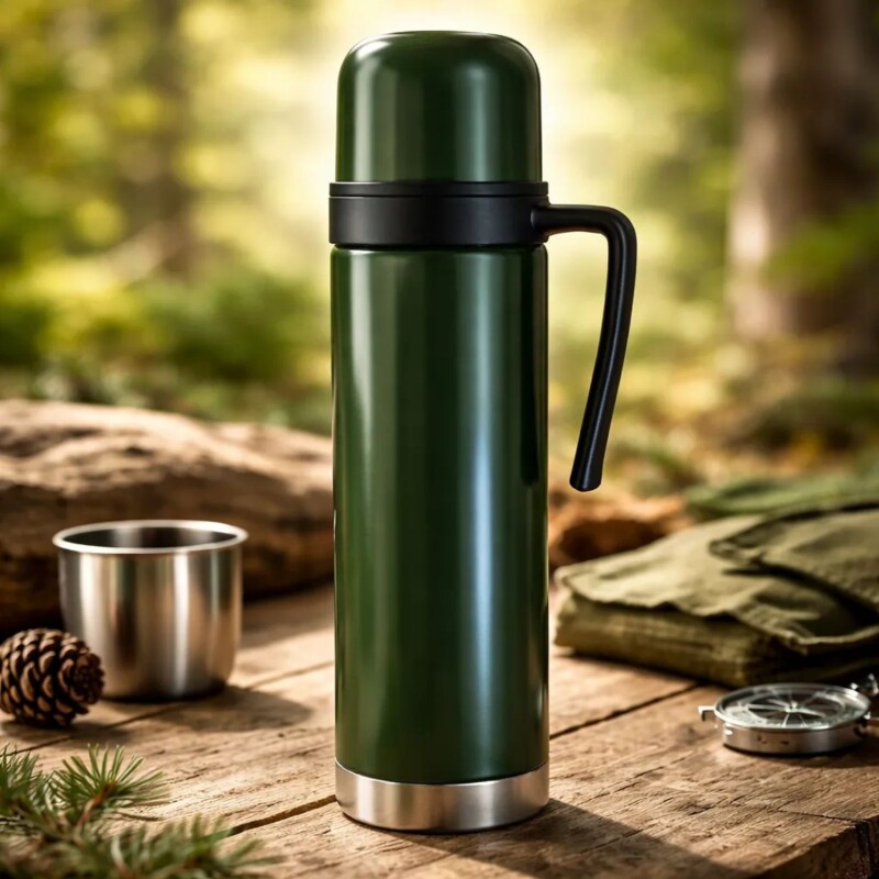 Termo en acero inoxidable de 750 ml Verde Militar