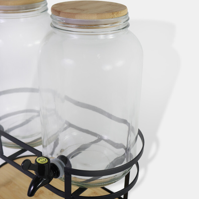 JGO DISPENSADOR DOBLE C/SOPORTE METAL/VASOS Unica