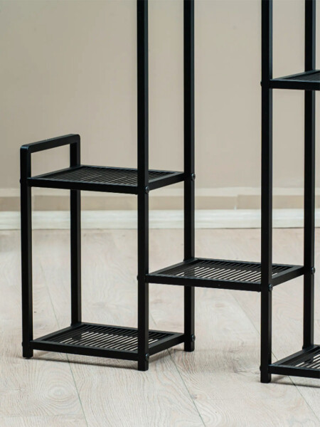 ESTANTERIA PARA MACETAS NEGRO