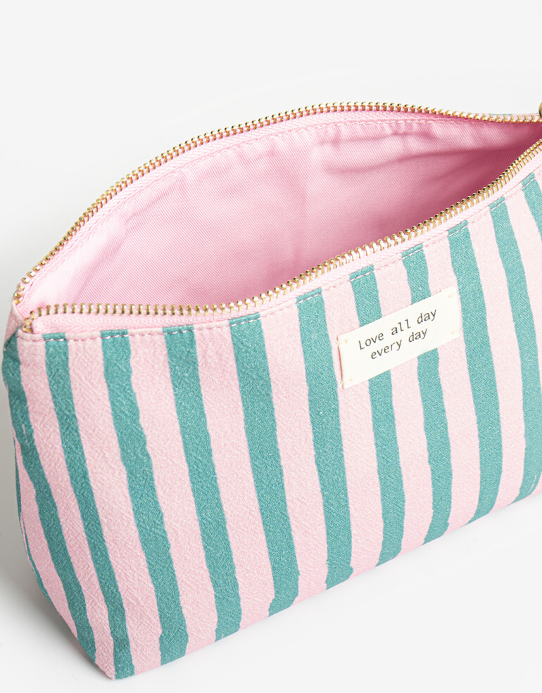 Porta Cosméticos Portacosméticos De Material Reciclado - Estampado Rayas