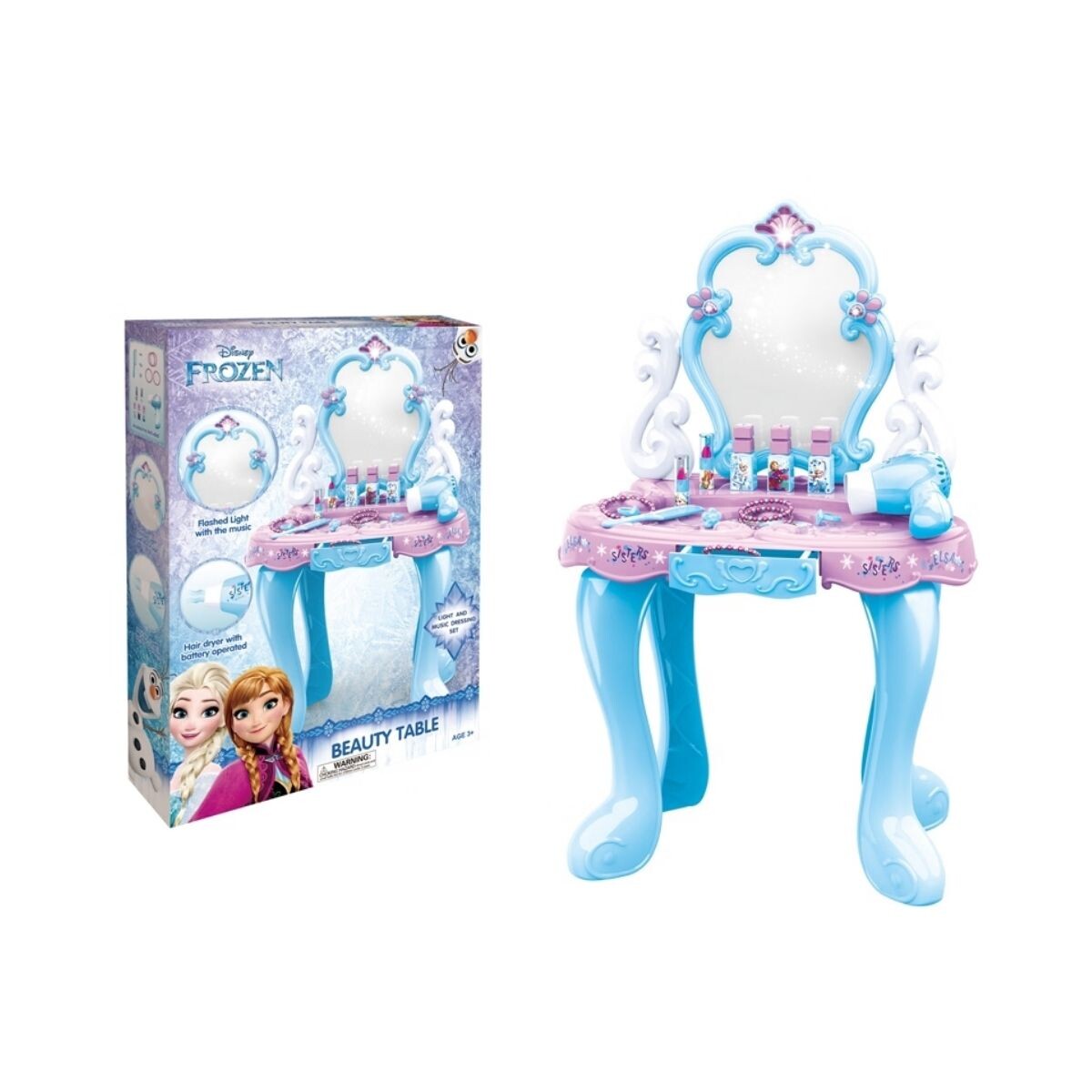 Tocador Infantil Disney Frozen Con Luces Sonidos - CELESTE 