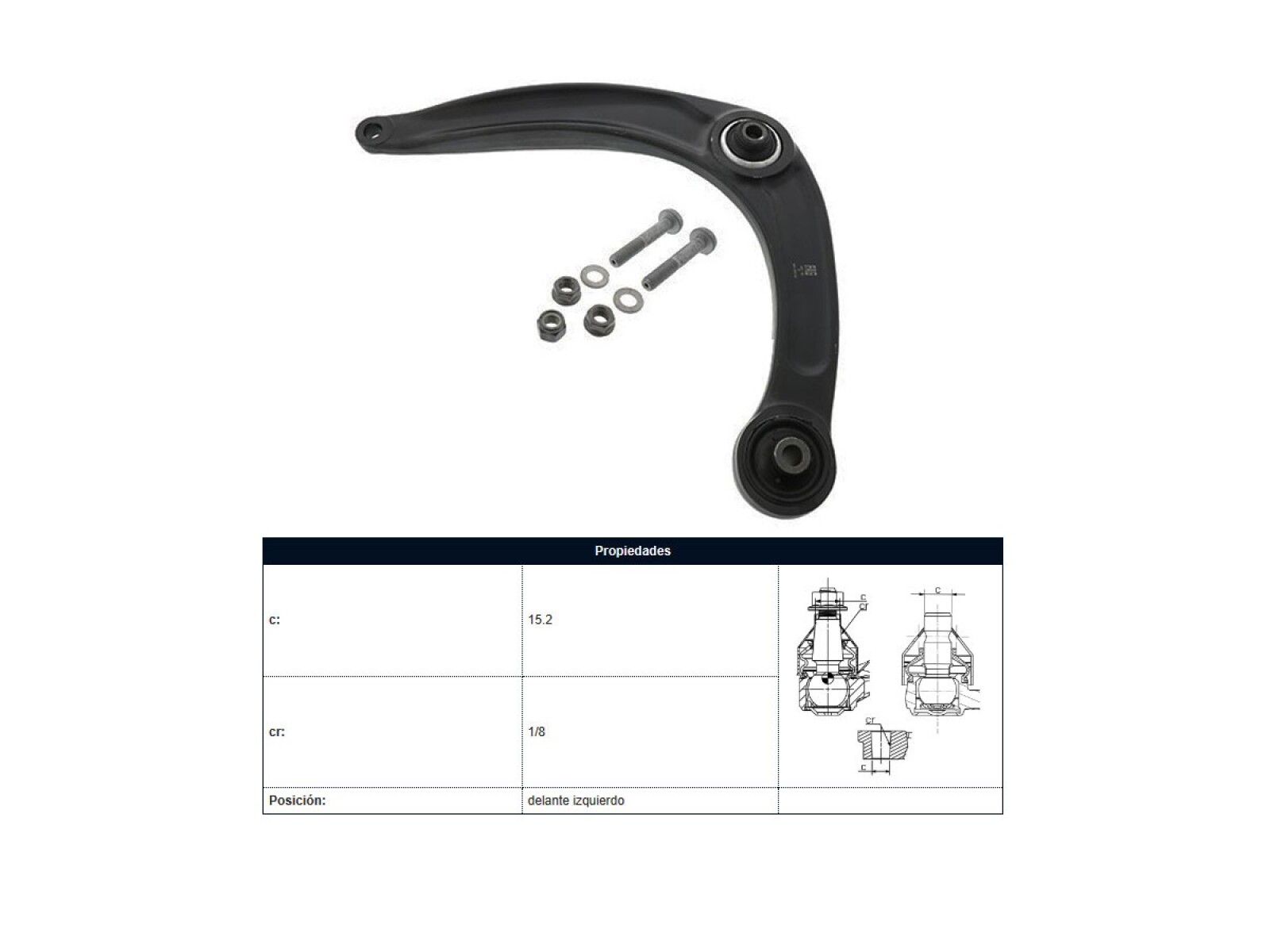 Brazo De Suspensión Citroen C4 Peug 308 Sw/308/3008/5008 10-25 Izq 