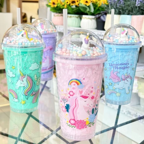 Vaso Infantil Plástico Con Sorbito 400ML Vaso Infantil Plástico Con Sorbito 400ML
