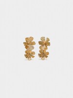 Pendientes Largos Flor dorado