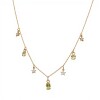 Conjunto Onam-Plata rodinada con micra de oro 18k - Piedra Peridoto y Topacio blanco-CJ2008 conpiedra