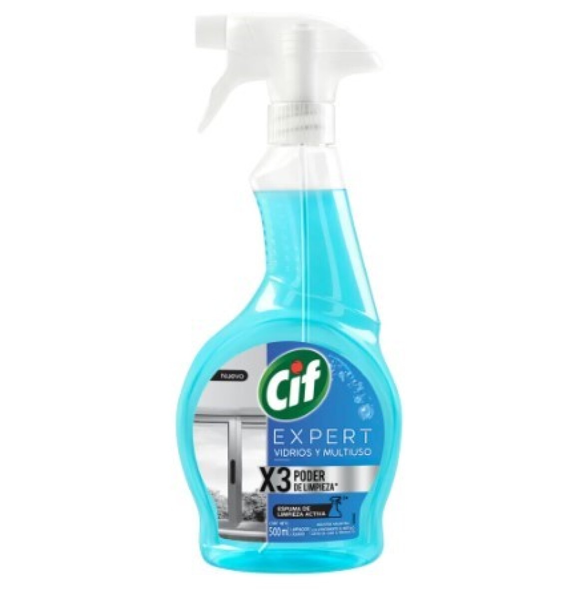 Cif Expert 500 ml - Vidrios y Multiuso x3 Poder de limpieza 