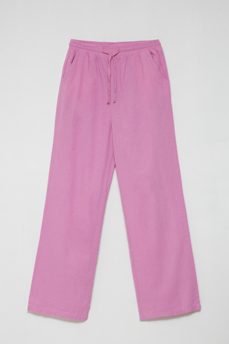 Pantalón de lino Rosado
