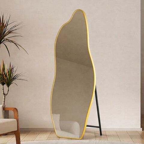 Espejo Irregular Pared Cuerpo Entero Fm02 50 X 160 Cm DORADO