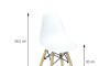 Silla DKR Base - En Madera - Infantil Blanco