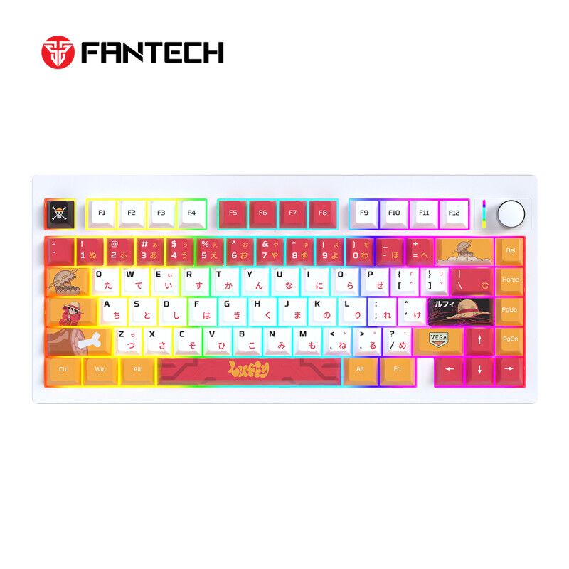 Teclado Gamer Fantech MK921 Luffy One Piece Switch White Teclado Gamer Fantech MK921 Luffy One Piece Switch White