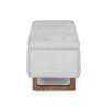 Banco Baul Patas Madera 140 x 50 x 48 Tapizado tela clara Banco Baul Patas Madera 140 x 50 x 48 Tapizado tela clara