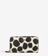 Billetera Fichero Negro Estampado Lunares