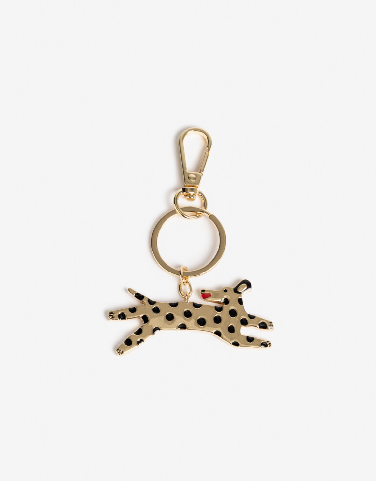 Llavero Metal Llavero Y Bag Charm Perro Dalmata - Combinacion Bicolor