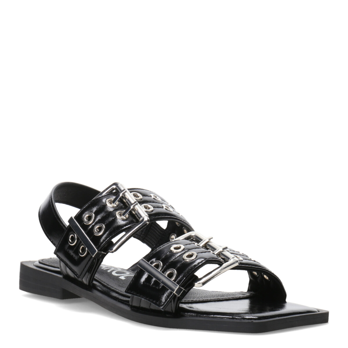 Sandalia KELMO chata con hebillas MissCarol - Black 